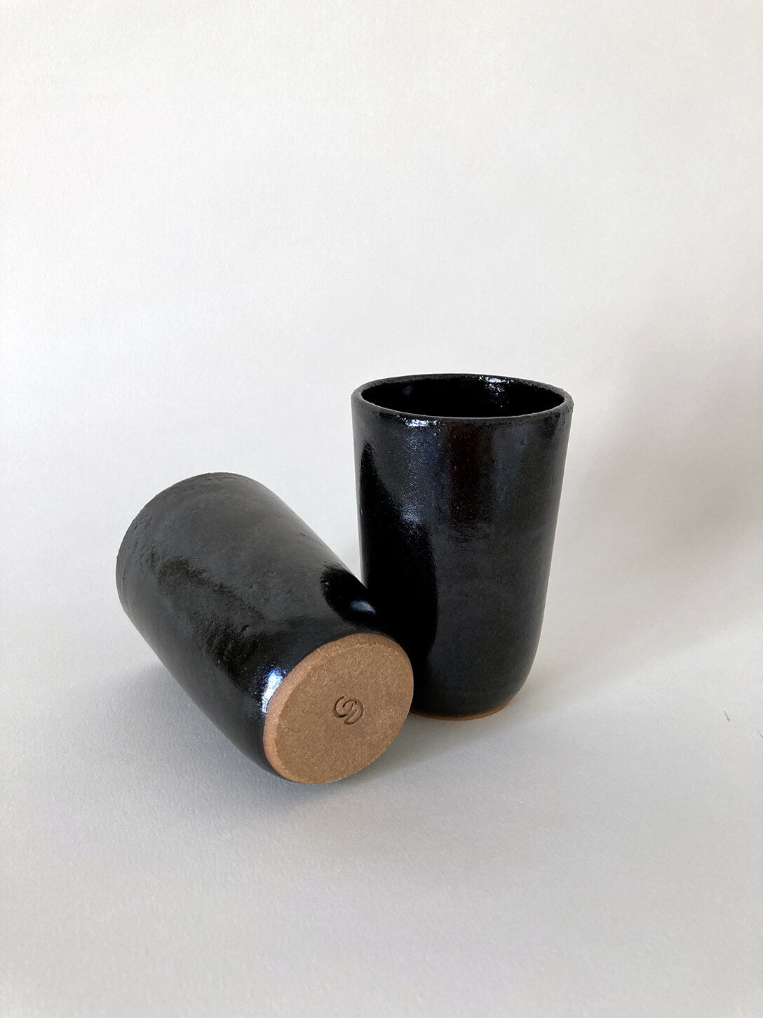 SET 2 VERRES ENCRE NOIRE