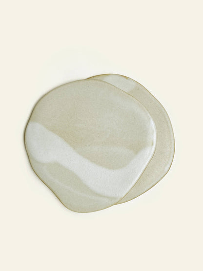 DECORATIVE PLATE VANILLA STONE