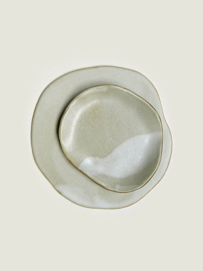 DECORATIVE PLATE VANILLA STONE