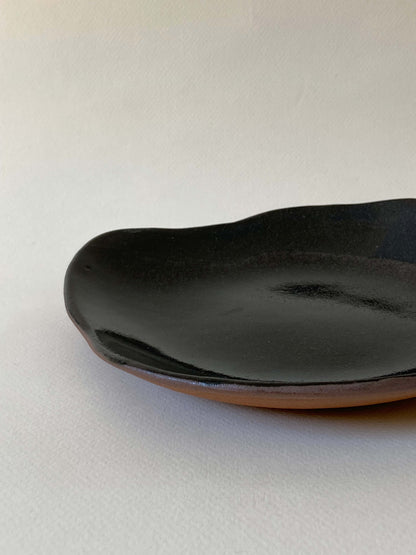 GLACE GLOW SOUP PLATE - BLACK